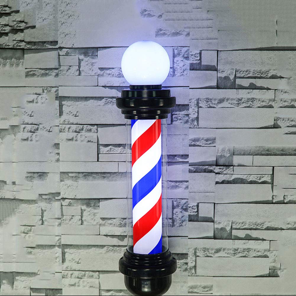 息差し極点 理容 露天，LEDバーバー極点 - レッドブルーホワイトスピニングストライプサイン - バーバー販売店露天折りかえし
