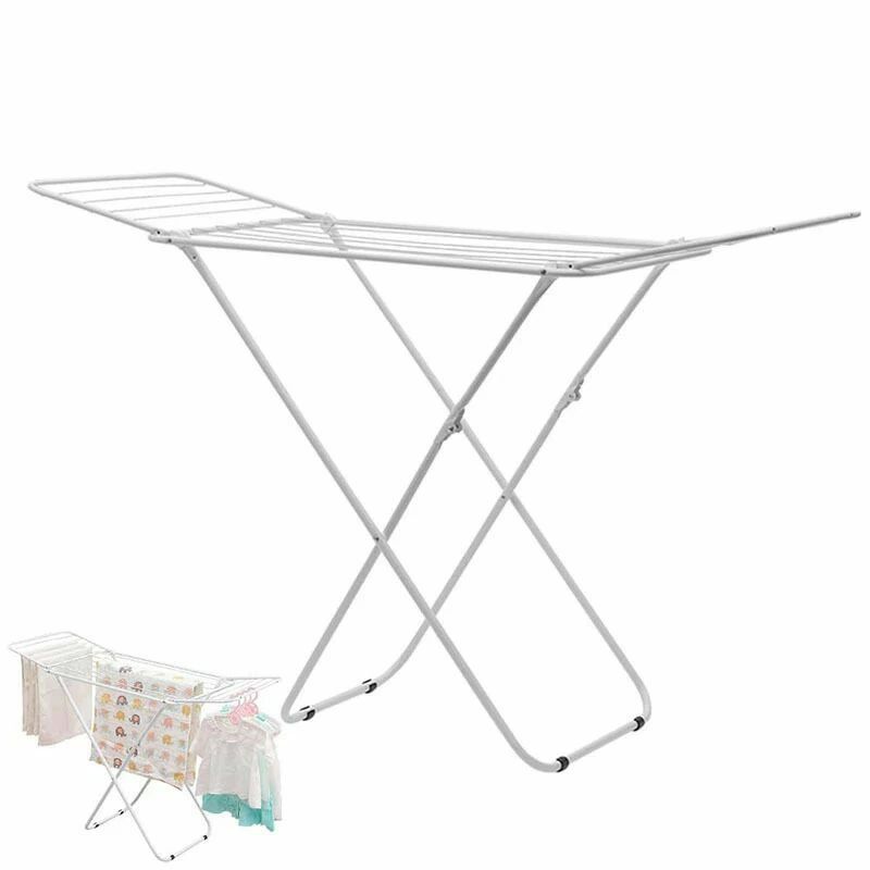 洗い濯ぎ物干し 洗い濯ぎ干し 物干し照明ランプ 物干し台 物干しハンガー パウダーコンパクト 精神的な統合不必要 多役立つこと物干し 物干し 室内 折り畳み物干し ブラック(長さ1.2メートル)-ホワイト(長さ1メートル)