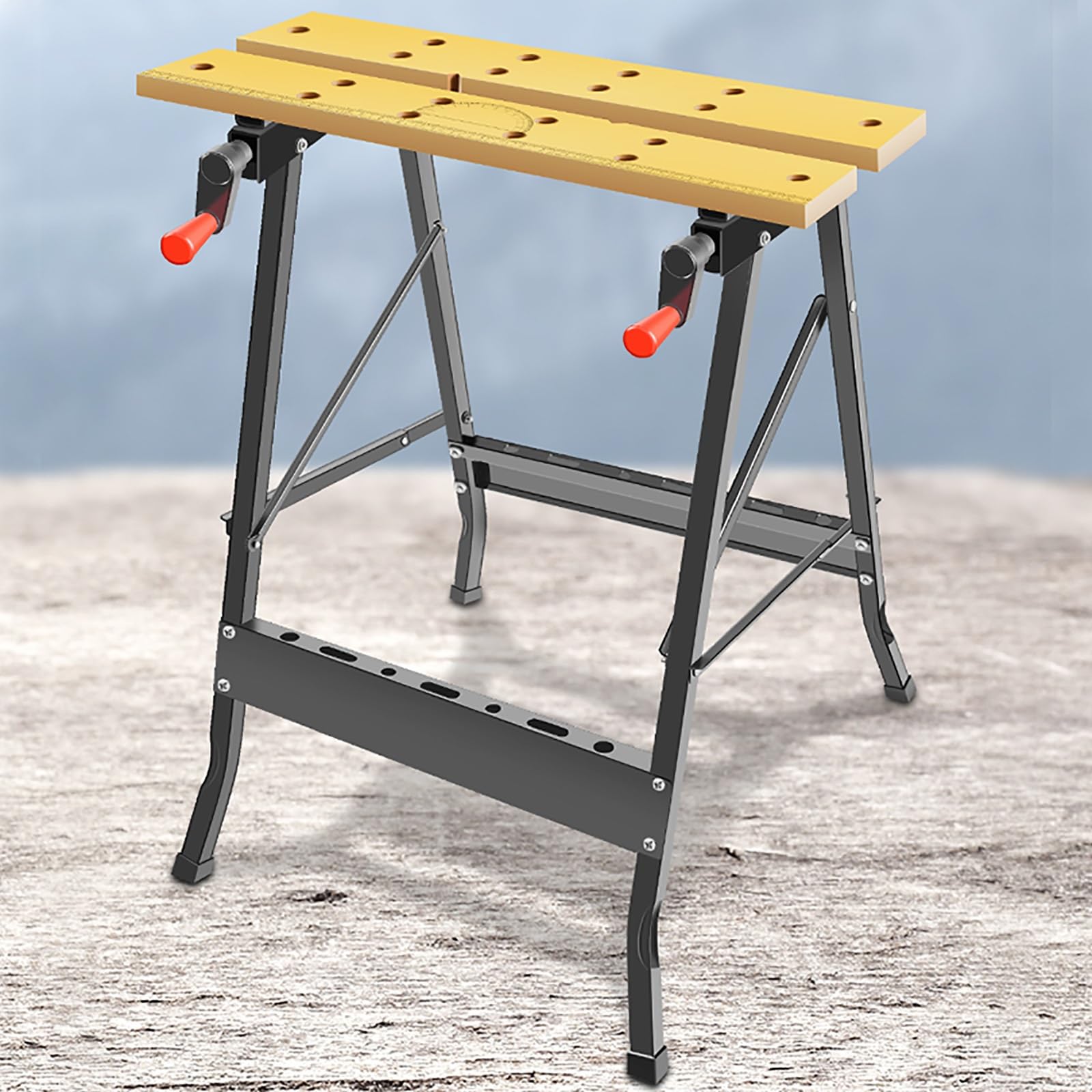 細工物涼み台 全能やり方台 diy 細工物一覧表 折り畳み式 ソーホース 多役立つこと 折りたたみやり方台 大工仕事やり方台 断ち切る 切りはなす 取りまわしが飾り気の無い