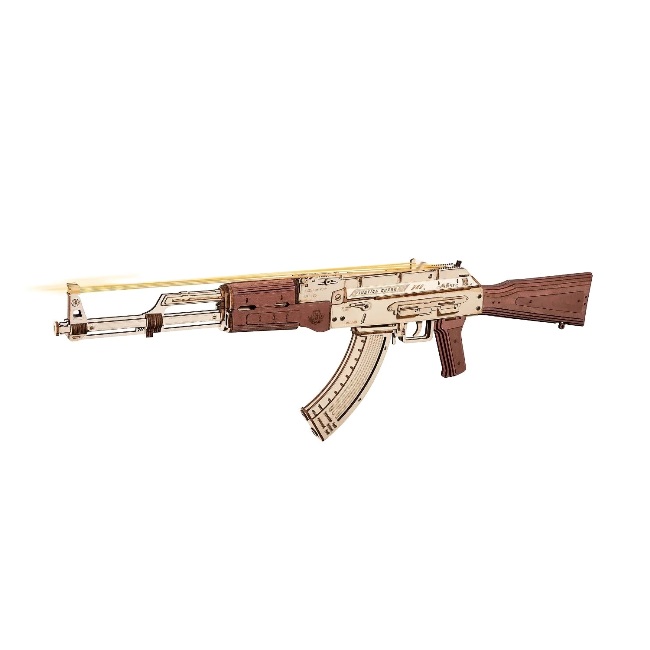 【10％OFF限定】【お買い物マラソン×ポイント5倍】【日本正規品】 Robotime ロボタイム AK47 アサルトライフル 666696-LQ901 日本語説明書付き ROBOTIME ROKR 木らく 3D プラザクリエイト つくるんです 木製 DIY 3Dウッドパズル
