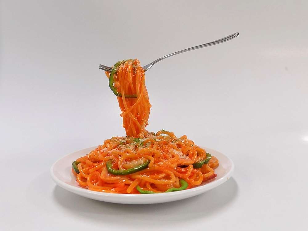 食品サンプル カード立て ナポリタンスパゲティ 】 日本製 小物 食品