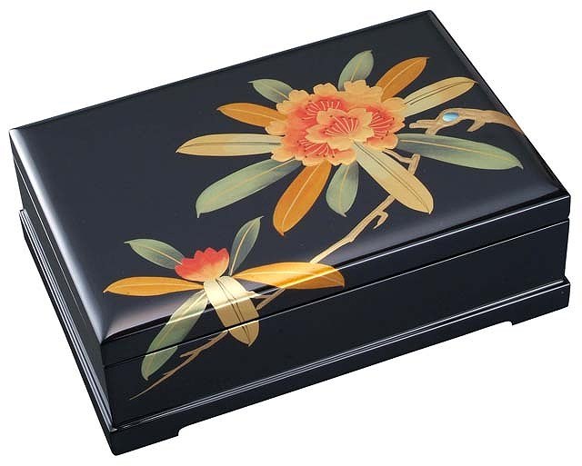 会津塗　宝石箱　桜　オルゴール 18弁・23弁・30弁】会津塗宝石箱（桜） オルゴール 箱型 ｜株式