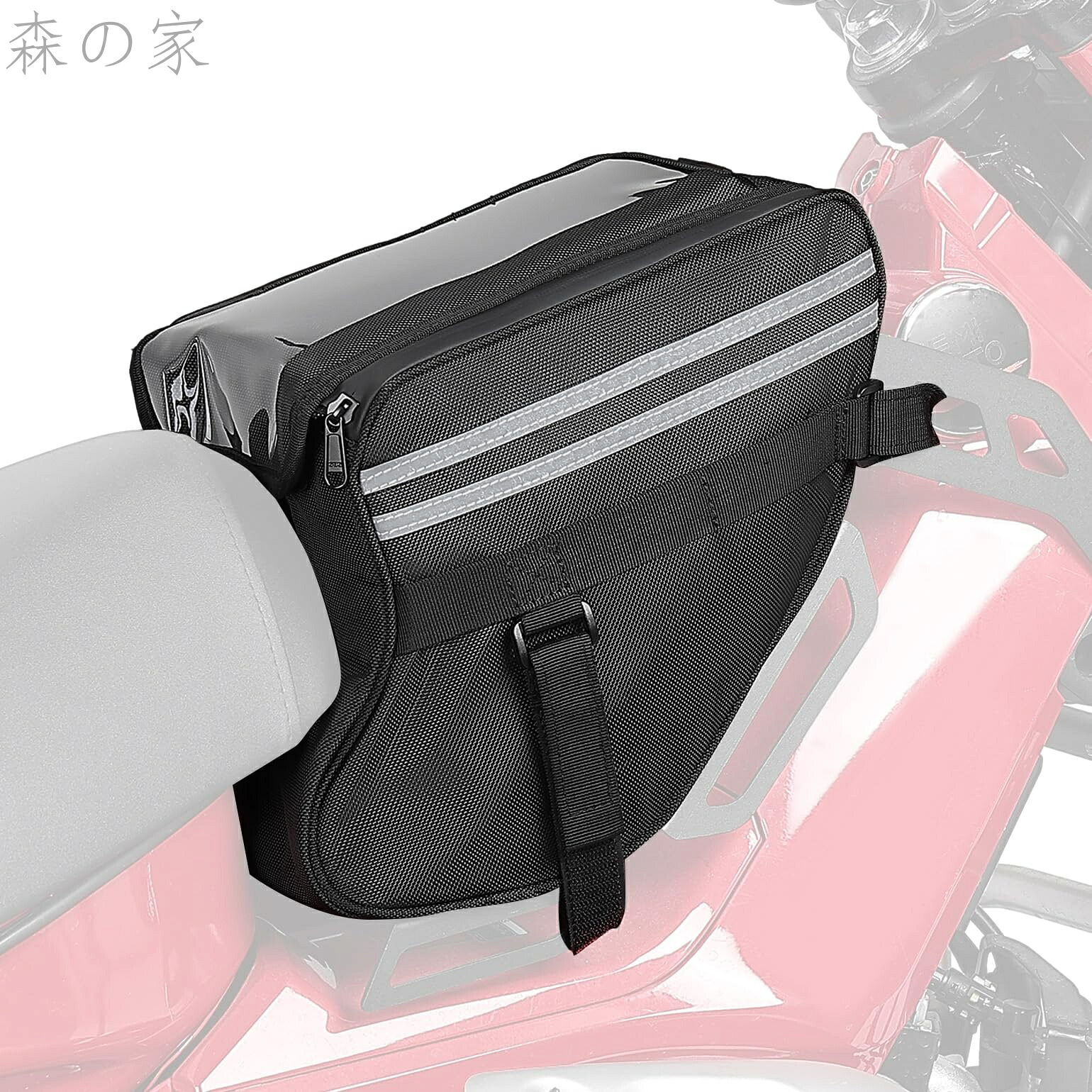 【送料無料】KEMIMOTO センターバッグ バイク 防水バッグ センターキャリアバッグ 仕分ポケット内蔵 スマホいれ 操作可能 バイクセンターキャリア併用