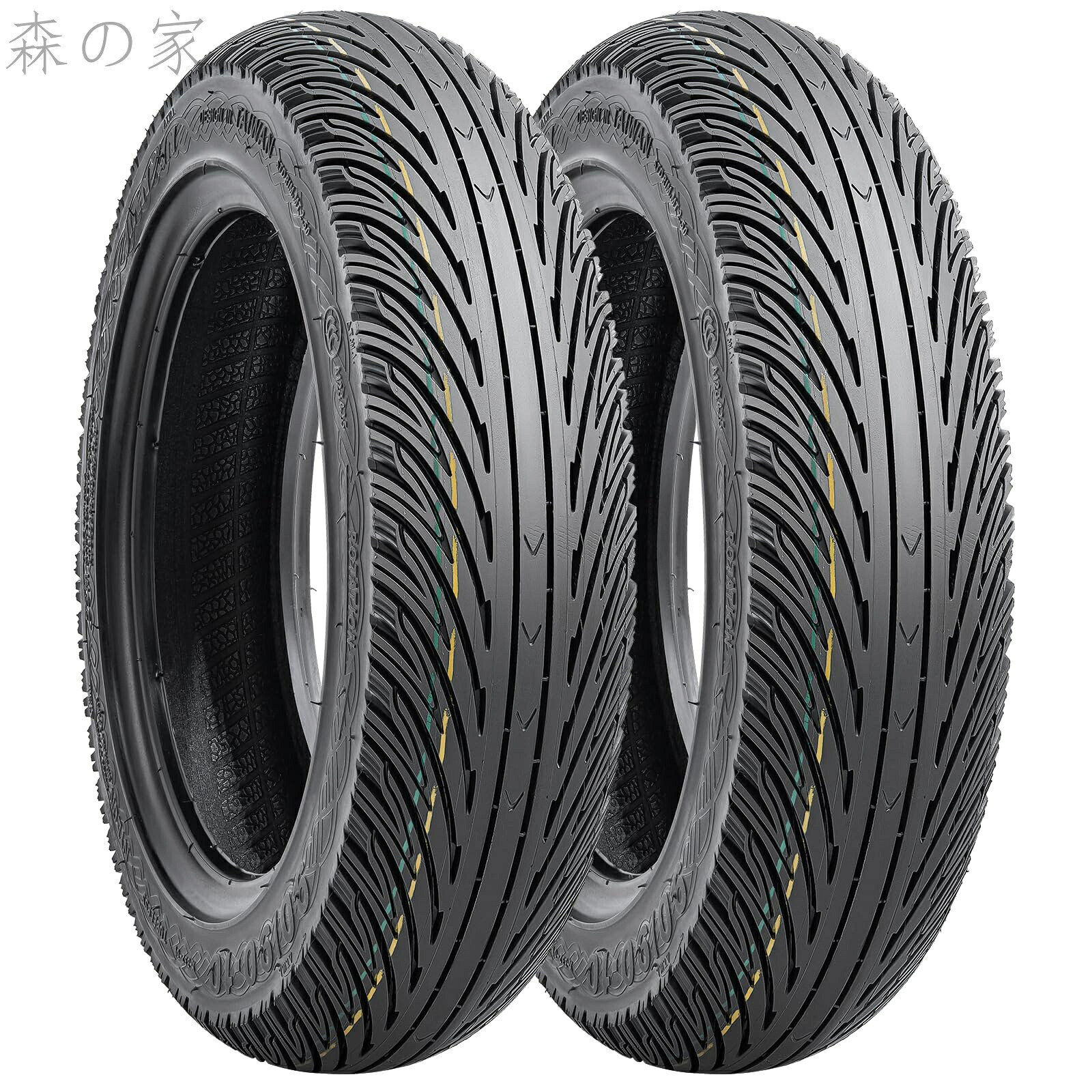 【送料無料】2本 90/90-10 タイヤ 8PR TL バイクタイヤ 90/90-10 適用 電動スクーター/電気バイク/オートバイ X-332｜森の家