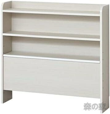 【送料無料】後付けヘッドボード 収納棚 シンプル 寝室用 ホワイト 枕元収納 省スペース ベッド用|森の家