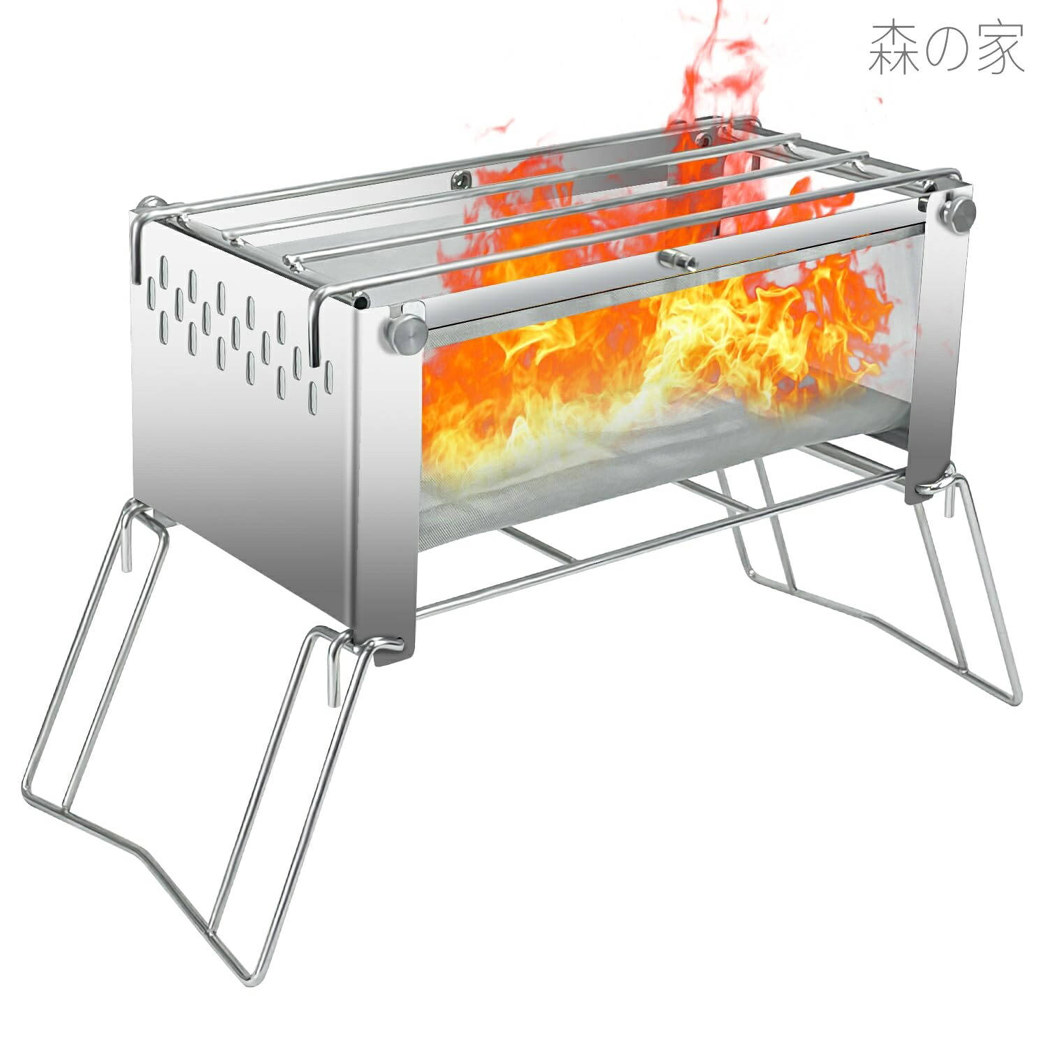 【送料無料】焚き火台 意匠登録済 ステンレス製 ストーブ 安定感 耐荷重20Kg+ キャンプ 薪くべやすい ファイアーディスク