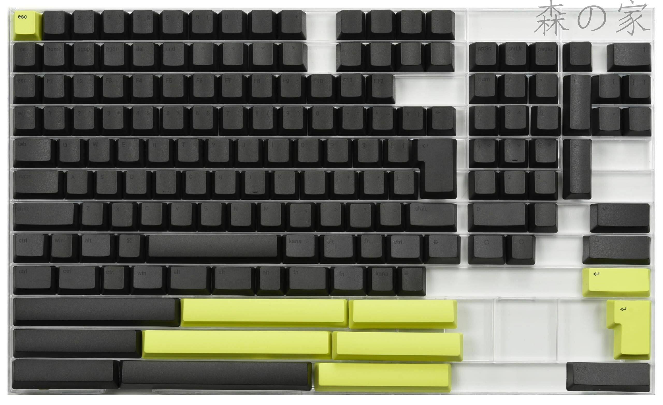 【送料無料】4.25 4.5U スペースバー 158キー PBT 昇華印刷 Cherry MX用キーキャップ JP/US配列対応｜森の家