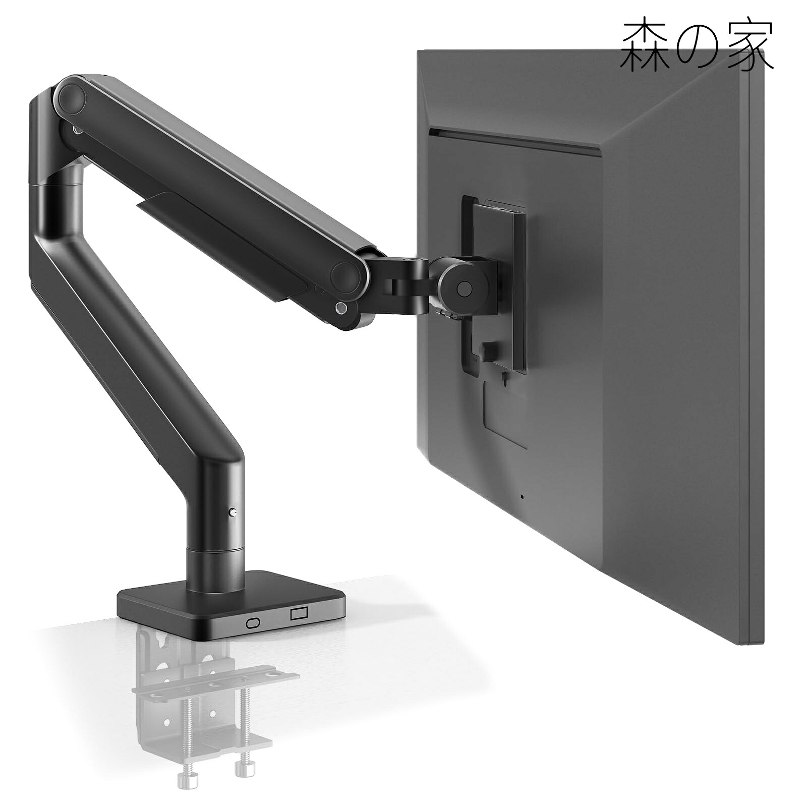 【送料無料】高耐荷重 モニターアーム ディスプレイアーム 耐荷重2-20kg 17-49インチ対応 大型 多角度調節 ウルトラワイド 曲面 湾曲 VESA規格75/100 ZJ74-01|森の家