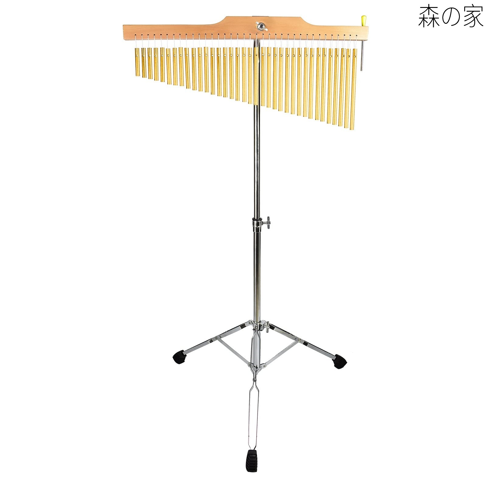 【貨物輸送無料】天然木鐘 25音 36音 気流鐘 赤ちょうちん鐘 メッキ製作照明ランプ付き添い人 突っ支い棒付き添い人 (36音  ゴールド)