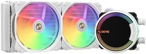 【送料無料】M240 簡易水冷CPUクーラー 240mmラジエーター ARGB ポンプヘッド PWMファン 静音 高性能 冷却 Intel LGA1700 AMD AM5対応 ホワイト デュアル120mmファン 高密度W型ウォーター回路｜森の家
