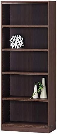 【送料無料】フリーラック シェルフ 本棚 収納ラック 幅59cm 高さ150cm 奥行29cm ダークブラウン 耐荷重10kg 高さ調節可能 オープンシェルフ おしゃれ リビング 書斎 組み立て式 豊富なサイズバリエーション 部屋に合わせやすい|森の家