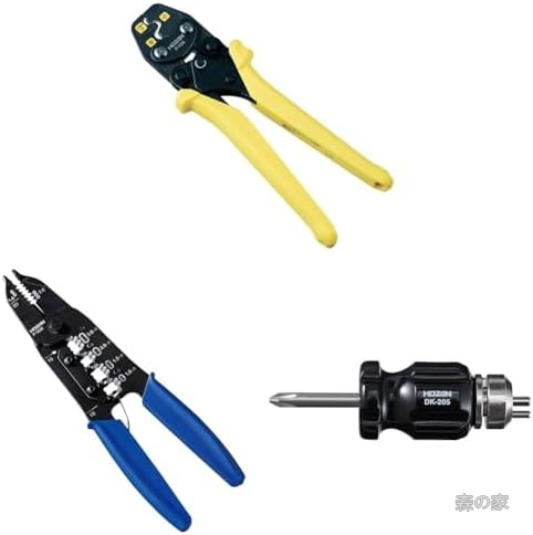 【送料無料】圧着工具 リングスリーブ用 VVFストリッパー のの字曲げツール セット 電気工事士試験対応 JIS C9711 適合品 成形確認機構付 軽い握り コンパクト 技能試験推奨 高品質 作業効率アップ 安心保証｜森の家