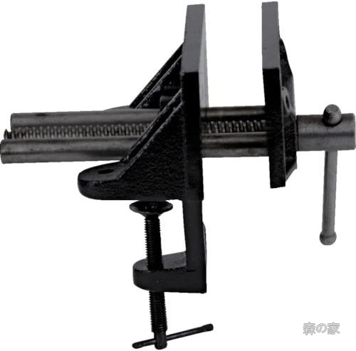 【送料無料】木工用バイス 台上型 口幅160mm 口開き120mm 口深さ50mm 鋳鉄製 締付力10kN 作業台固定 プロ向け 高耐久 安定固定｜森の家