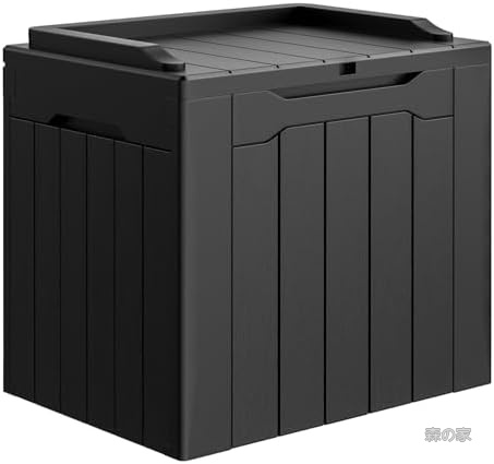 【送料無料】収納ボックス 屋外 ベランダ収納 大容量 106L ベンチ収納 防水 耐候 ガーデン収納 物置 ベンチストッカー 組み立て簡単 工具不要 100kg耐荷重 おしゃれ ブラック｜森の家