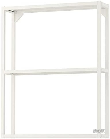 【送料無料】収納棚 壁掛け 60cm ホワイト シンプル モダン おしゃれ リビング キッチン 脱衣所 書斎 コンパクト 省スペース 組み立て式 棚板付き 最大荷重5kg インテリア 収納家具｜森の家