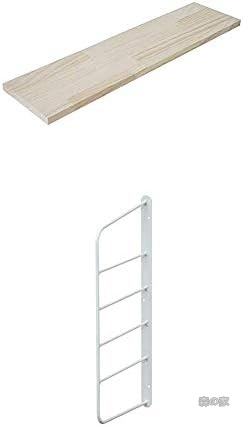 【送料無料】壁掛け収納 2段シェルフ 幅60cm 奥行15cm 無塗装棚板 ホワイト シンプルデザイン DIY簡単取付 リビング キッチン おしゃれ 収納棚｜森の家