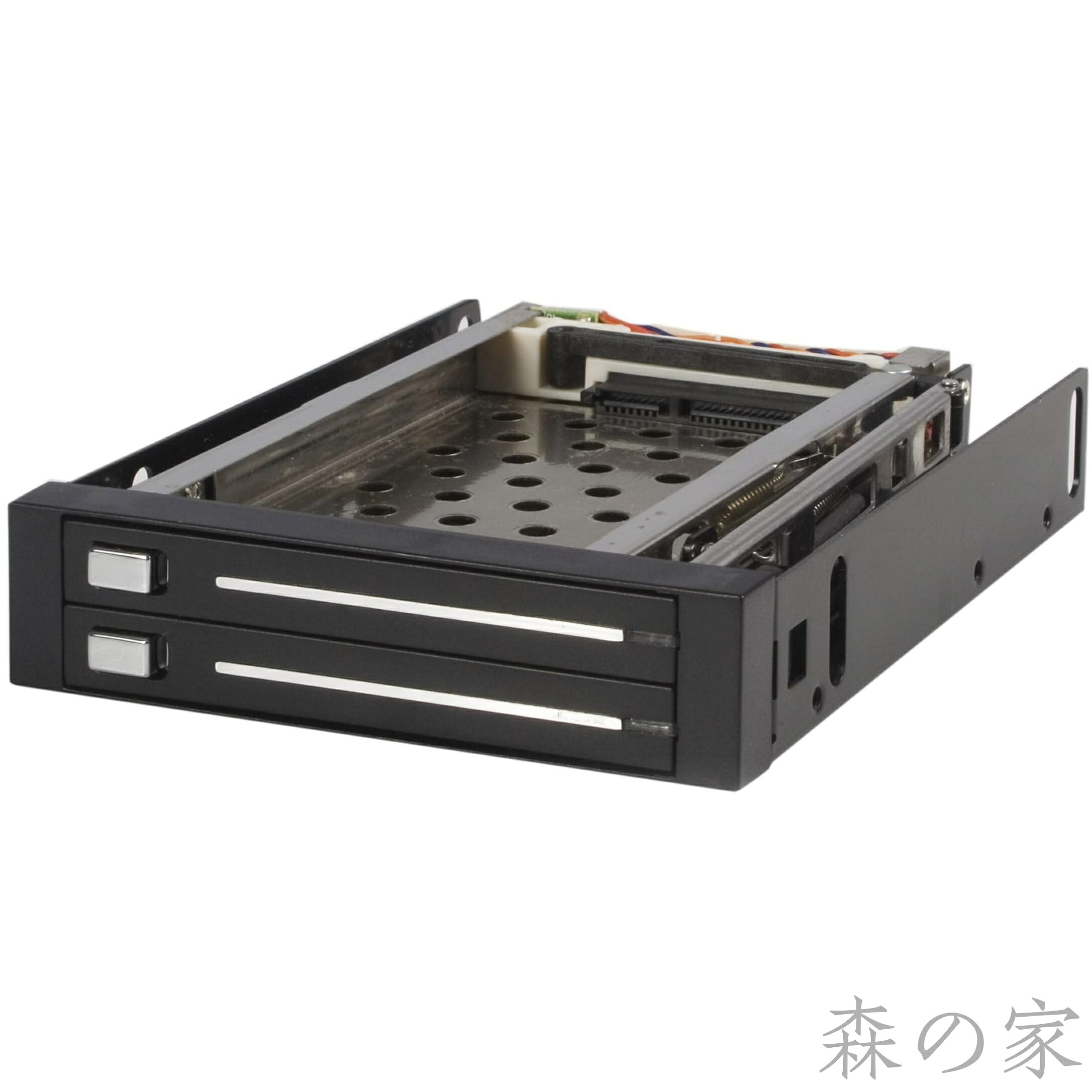 【送料無料】StarTech.com SATA HDDリムーバブルケース/3.5インチベイ内蔵型/2x 2.5HDD用/鍵付｜森の家