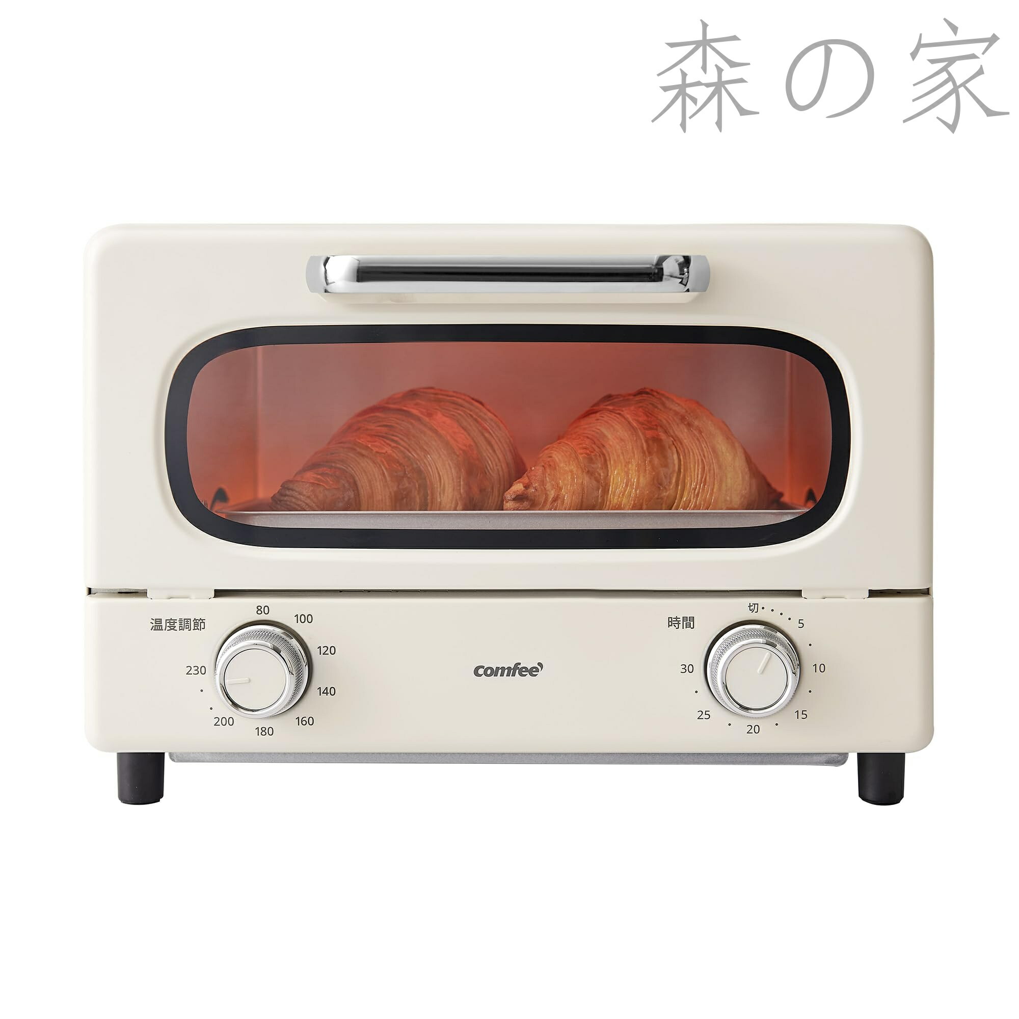 【送料無料】トースター オーブントースター 2枚焼き レトロ おしゃれ トースト パン ダイヤル式 1000W タイマー30分 80-230℃ 温度調節機能 コンパクト 小型 受皿付き CF-MG101-AY 【メーカー保証1年】