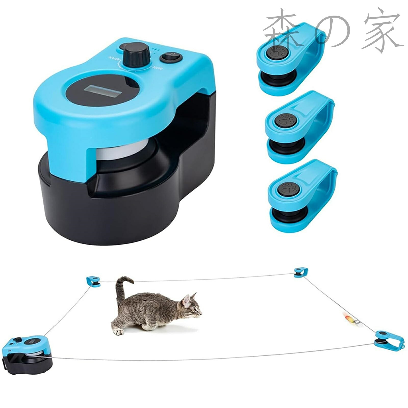 【送料無料】インタラクティブ猫用おもちゃ 猫用トレッドミル リモコン付き 羽根付き 速度調整可能 マウスの音をシミュレートして猫の運動不足を解消 8,246円