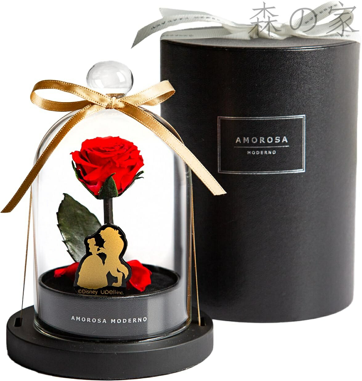 【送料無料】モデルノ AMOROSA MODERNO プリザーブドフラワー リトルベル ディズニーエディション バラ ギフト 花 誕生日 結婚 記念日 プロポーズ 「美女と野獣」ドライフラワー プレゼント 女性 DSLB-30|森の家