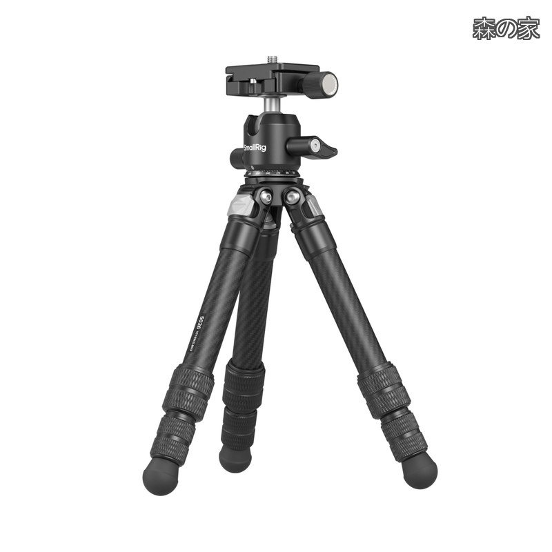 【送料無料】三脚 卓上三脚 カーボンファイバー製 耐荷重 3kgまで 高さ39.5cmまで コンパクトなポケットサイズデスクトップ三脚キット 360&deg;ボールヘッドを搭載 Arca用の内｜森の家 13,947円