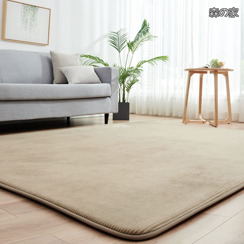 【送料無料】ラグ ラグマット 3畳 185&times;240 cm 極厚 30 mm ホット カーペット カバー 洗える 滑り止め付 じゅうたん 床暖房対応カーペット オールシーズン フランネル ダー｜森の家