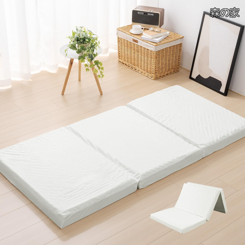 【貨物輸送無料】高手向かいマットレス 虚蝉ダブル 三つ折り 極厚10糎 20D おりたたみマットレス 高手向かい ベットつや消し 敷き布団 凸凹製作 体圧分散 程似つかわしい硬さ 抗菌防臭 洗える河馬