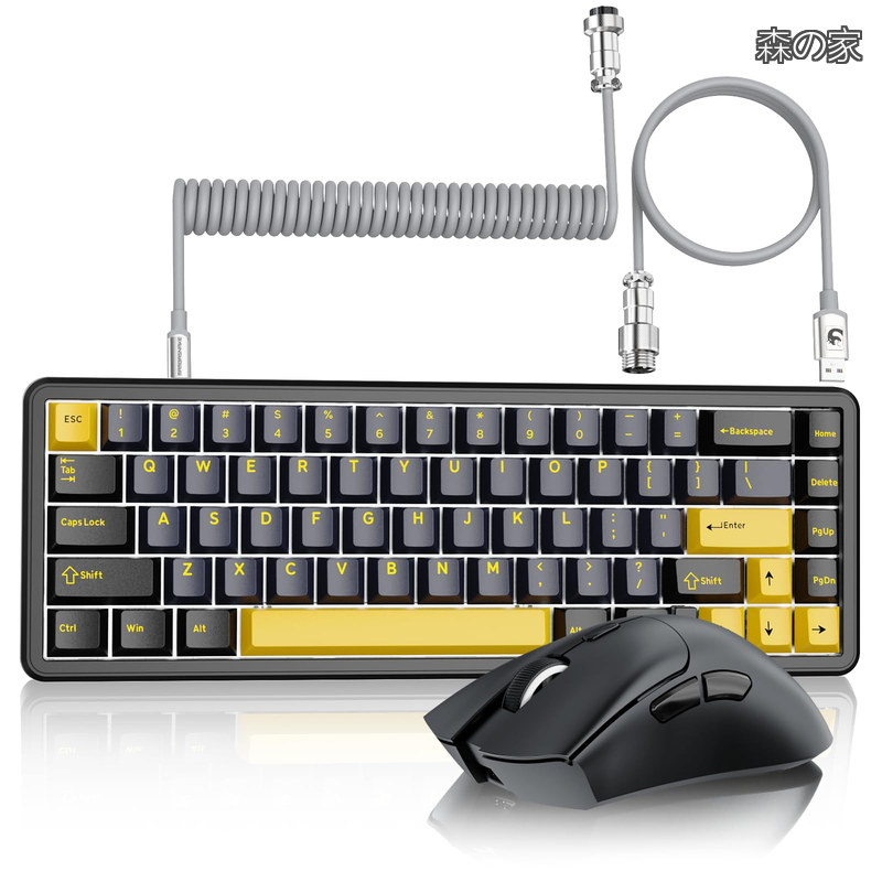 【貨物輸送無料】SHARK X65HE+R1 ゲーミングキーボードマウスセット 65% 磁気軸ラピッド銃の引き金 RGB 8Kポーリング単位料金 / 超軽さ59g 無線電話二十日鼠 PAW3311 18000DPI 2.4G/Bluet