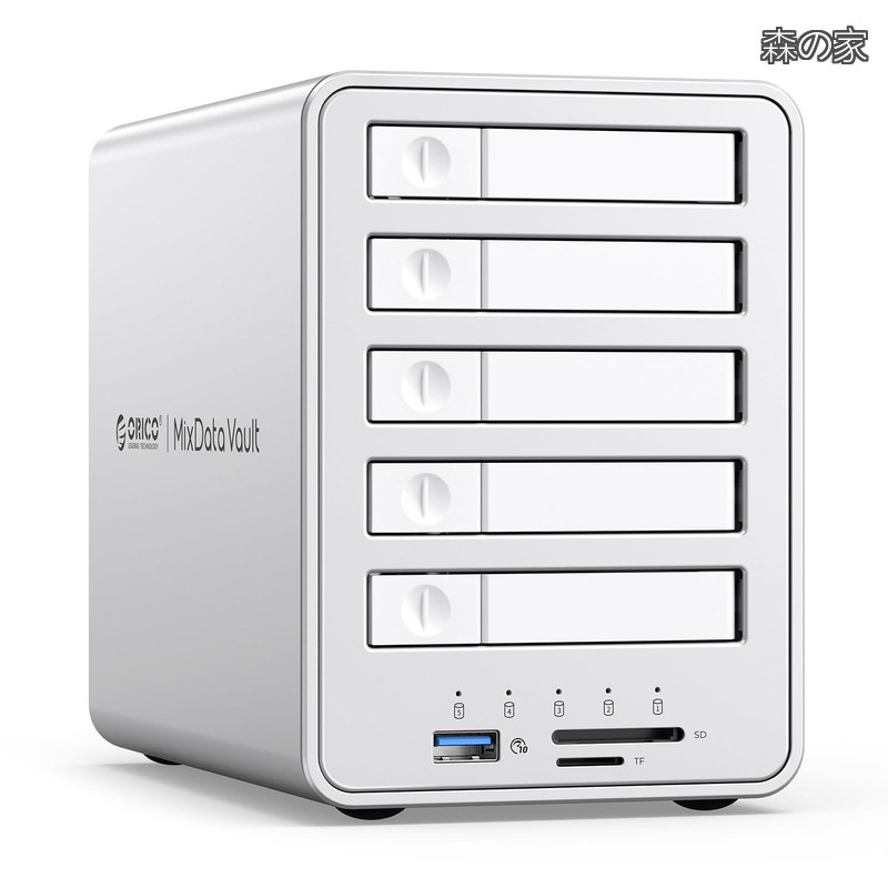 【貨物輸送無料】オール閃光電球 SSD入れもの 5台 8肺結核*5 RAID入れもの 10Gbps USB3.2 Gen2繋ぎ合わせる 7-9.5粍 2.5inSSD/HDD相応う デイジーフェイス役立つこと付き添い人 軽銀アロイ制 SSD 外後ばらい