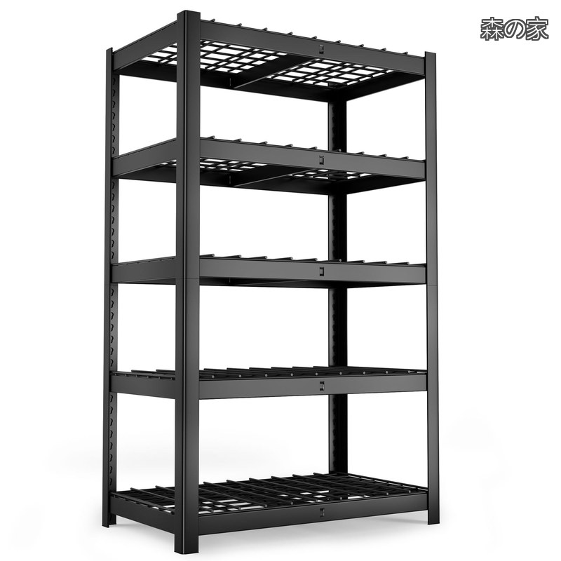 【貨物輸送無料】スチール写真仕合わせ 5段 耐荷重1350kg 幅90×奥ぶかさ40×高さ183糎 鉄網社会システム/二重柱/防錆製作 身寄り/お役目用