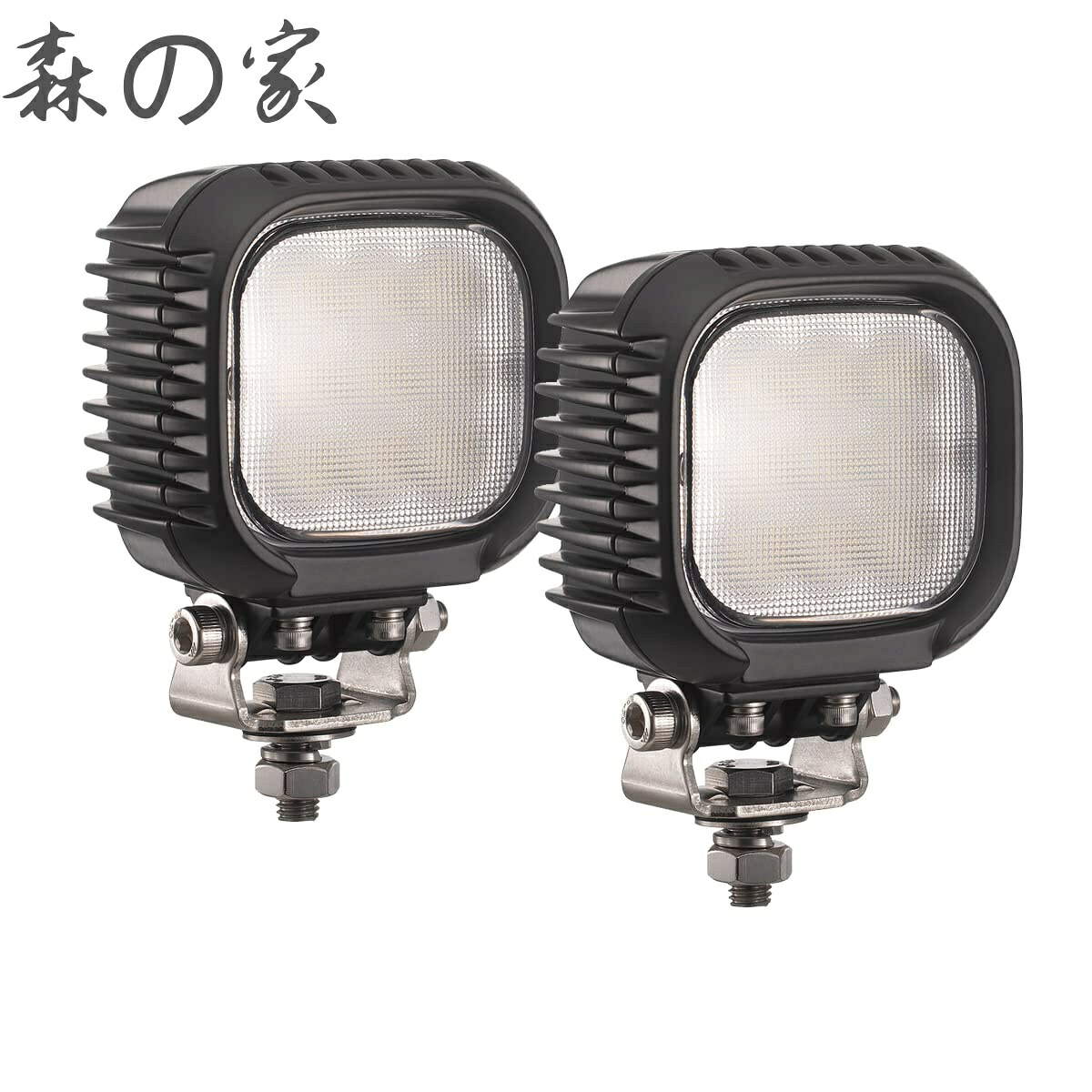 【送料無料】直径100mm 63W IP69防水 広角 車外灯 機械の作業灯 トラックのバックランプ トラクターのヘッドライト 重機補助灯 12v 24v 兼用 2個セット｜森の家