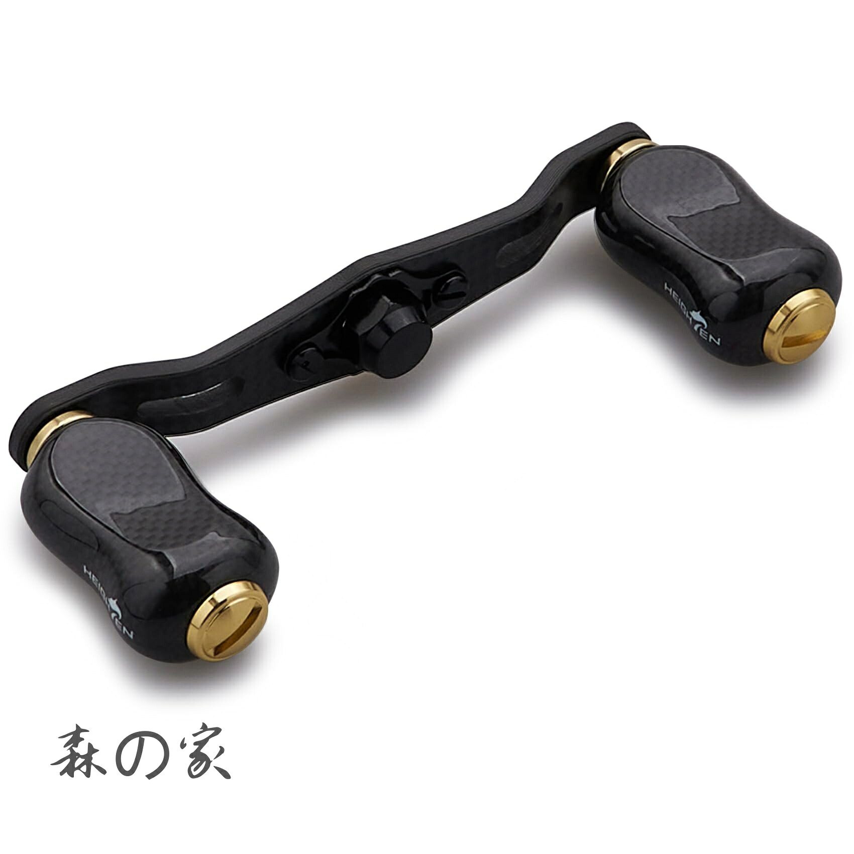 【送料無料】85/95mm リール ハンドル 21mm ノブ 搭載 1.5K カーボン シマノ(SHIMANO) ダイワ(DAIWA) アブ(Abu) 通用 ベイトリール 用 Gourd Series (V2.0-95mm - ゴールド) (756)