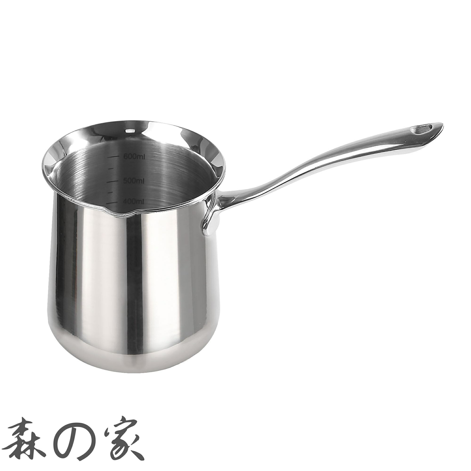 【送料無料】ミルクパン 片手鍋 18-10ステンレス 高11cm IH対応 600cc ソースパン ミニミルクパン シルバー