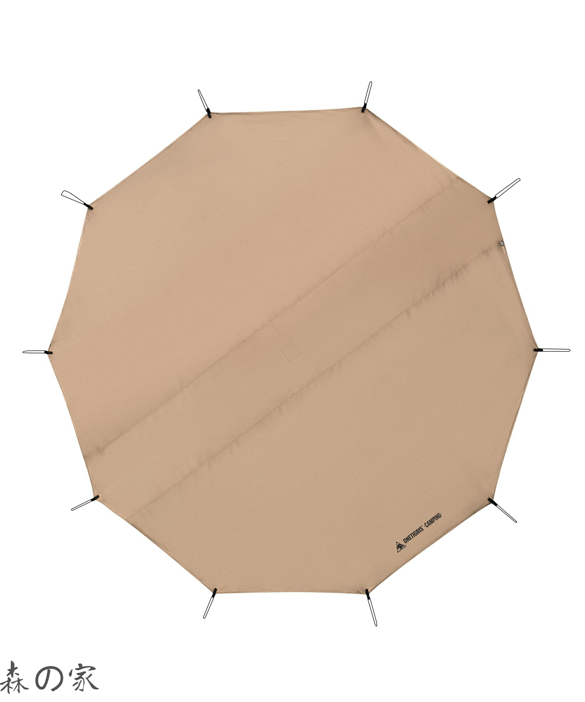 【送料無料】グランドシート Rock Fortress ホットテント専用 テントシート 耐水圧5000mm 汚れ防止 耐摩耗 直径360cm キャンプ/アウトドア用｜森の家