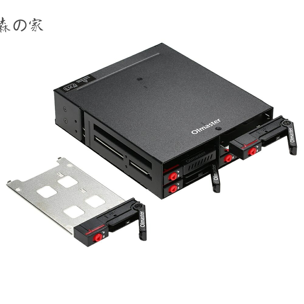 【送料無料】HDD SSDハードドライブ（冷却ファンロッカー付き）ホットスワップ6Gbps伝送（PC 5.25インチ）ドライブベイ｜森の家