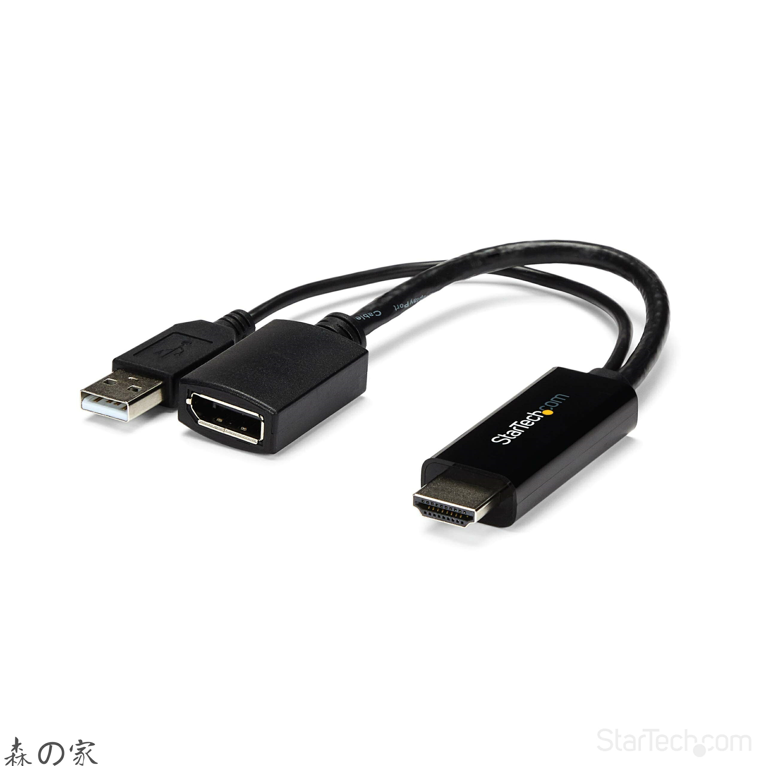 【送料無料】HDMI - DisplayPort変換アダプタ 4K/30Hz HDMI - ディスプレイポートビデオコンバーター USBバスパワー対応 HD2DP｜森の家