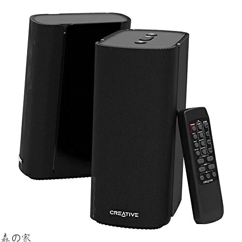 【送料無料】クリエイティブ・メディア Creative T100 2.75 inchフルレンジドライバー 40WRMSデジタルアンプ搭載 Bluetooth/光入力/アナログ入力対応 リモコン付属 2.0ch スピーカー SP-T100-BK｜森の家
