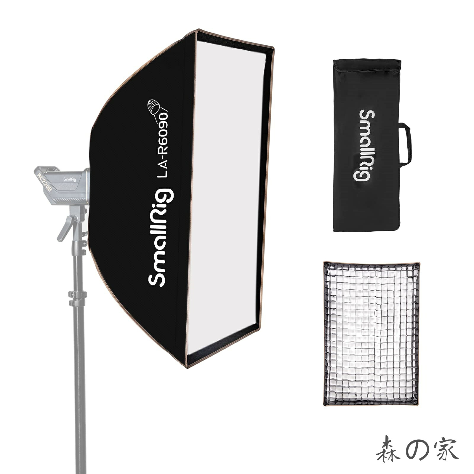 【送料無料】ソフトボックス 長方形 60 x 90cm ライトボックス ストロボ 反射型 折りたたみ式 ポートレート撮影 Bowen-Sマウントライト用 スタジオ LEDビデオライト スピードライト撮影などに適用 スモールリグ LA-R6090-4199｜森の家