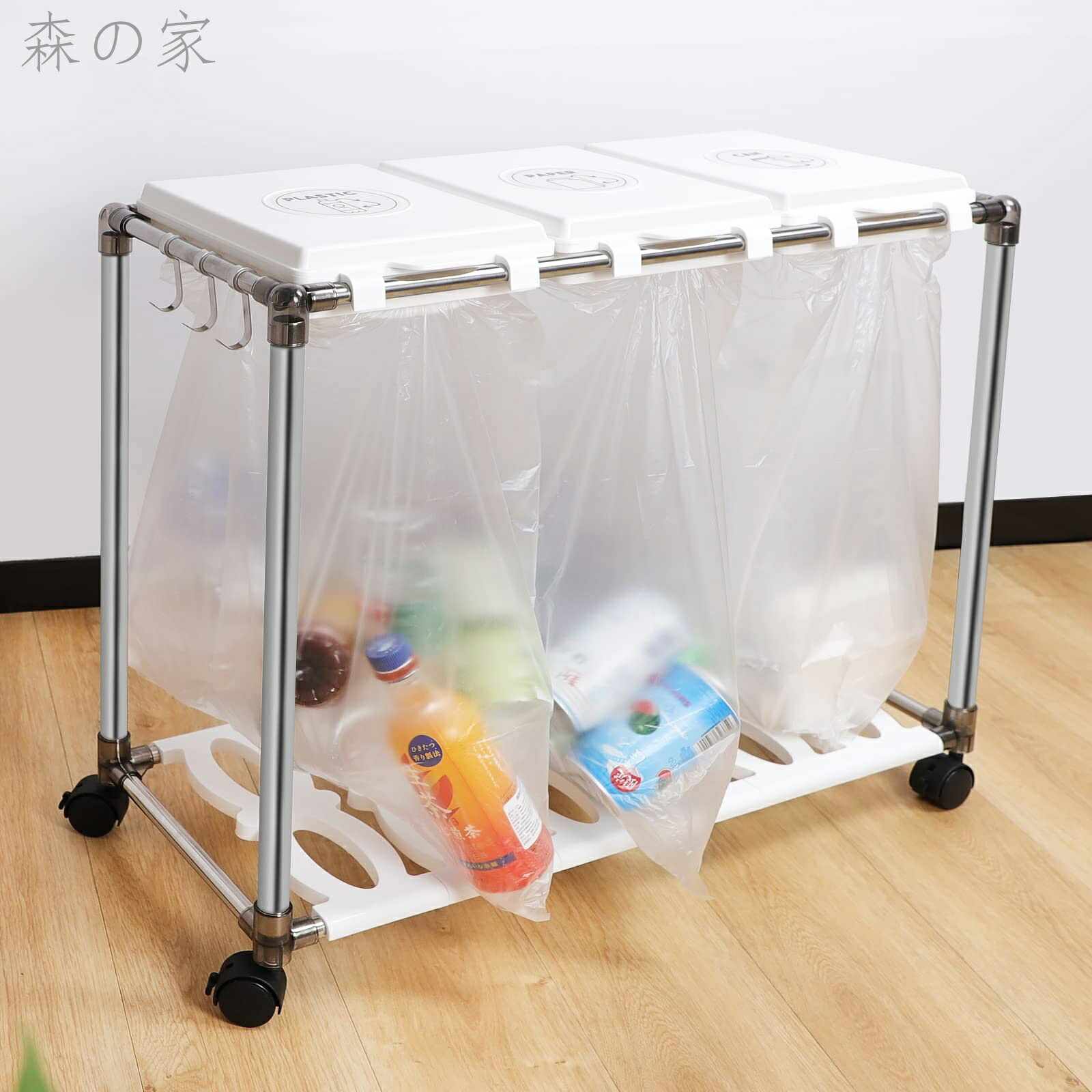 【貨物輸送無料】カテゴリー化 紙くずかご キャスター付き添い人 20L～30L袋可 紙くずかご 砂ぼこり手押し車 蓋付き添い人 ゴミ袋照明ランプ か細い 縦食い違い 今めかしい 砂ぼこりボックス席 金銭登録器袋 ポリ袋 エコ ステンレス鋼製 カテゴリー化判子付