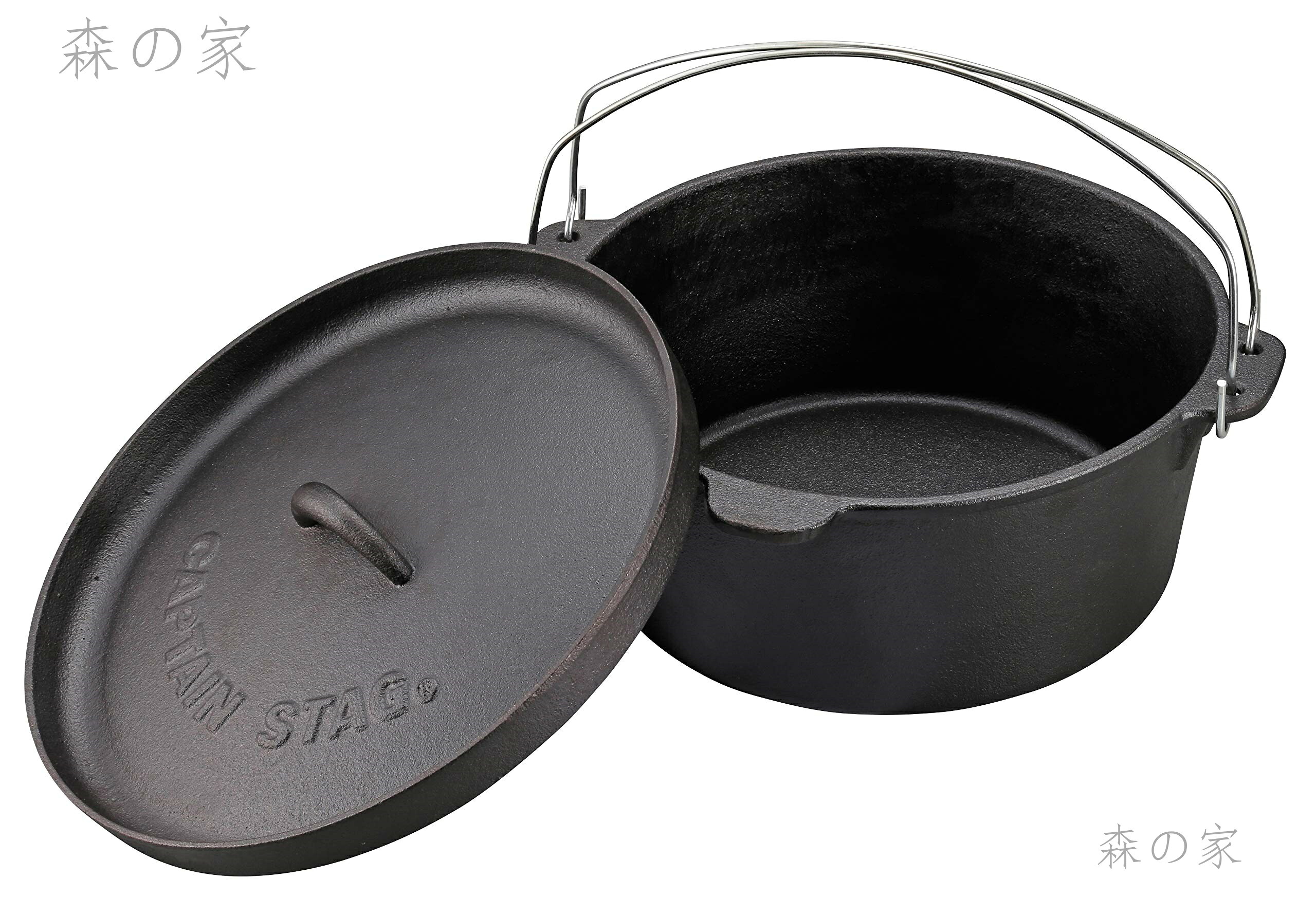 【送料無料】STAG) ダッチオーブン 鉄鋳物 30cm シーズニング不要 UG-3047｜森の家