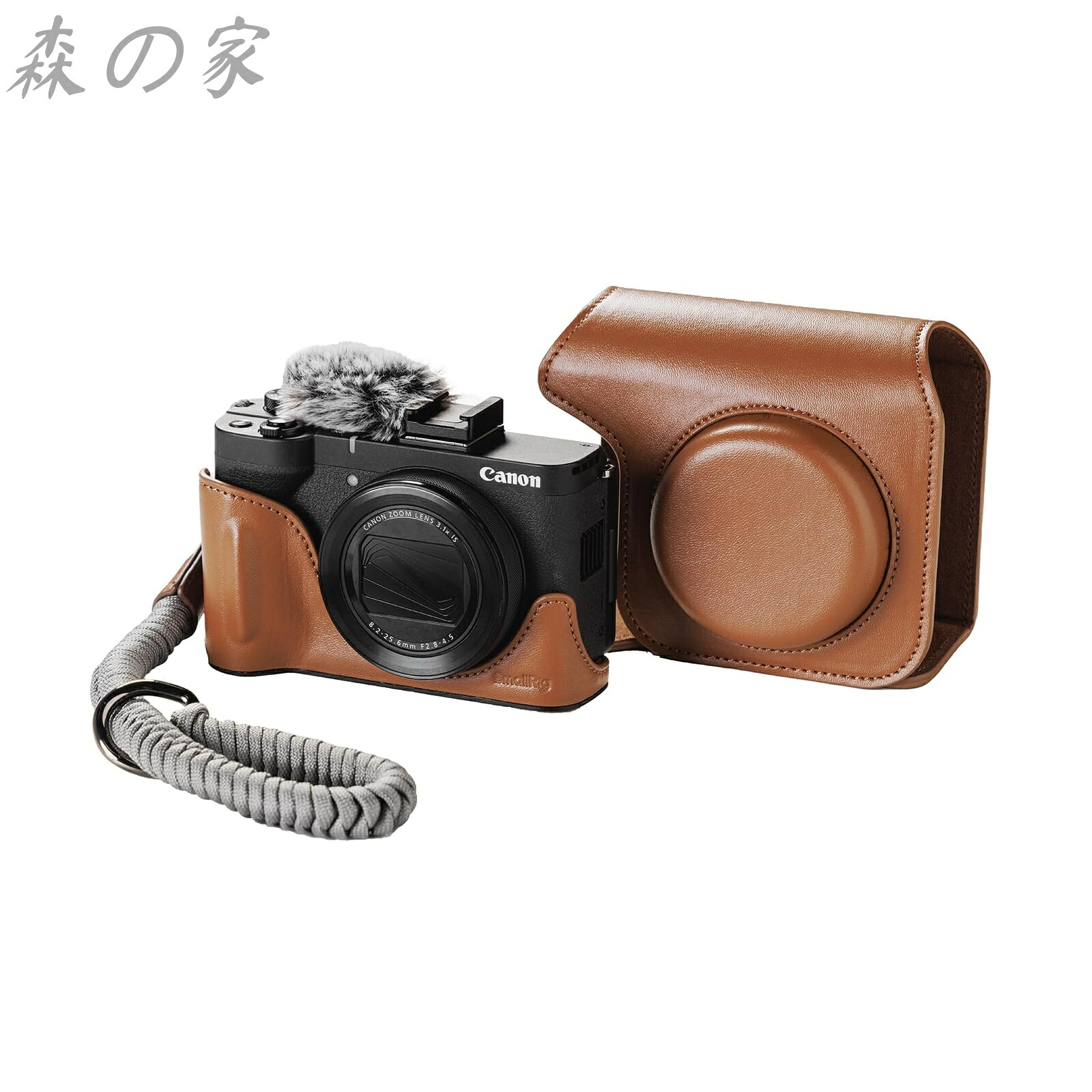 【送料無料】SmallRig カメラ用レザーケージキット PowerShot V1用 ハーフレザーケース フリップケースカバー リストストラップ ファーウィンドスクリーン付属｜森の家 9,925円