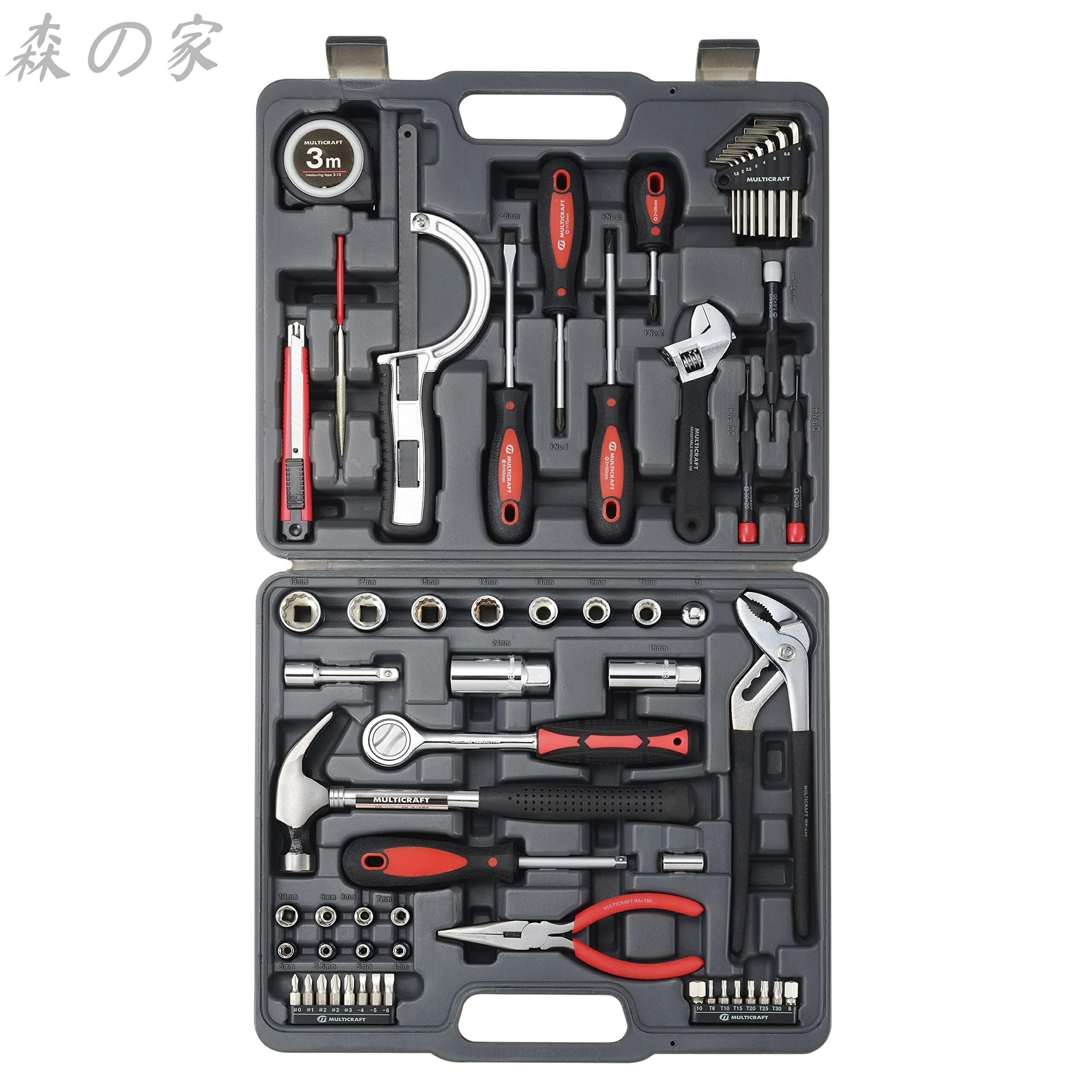 【送料無料】ツールセット メカビット 61点 収納ケース付 355x310x82mm DIY オフィス 家庭 コンパクト 工具セット メンテナンス 作業 修理 補修 修繕 マルチクラフト MB-61
