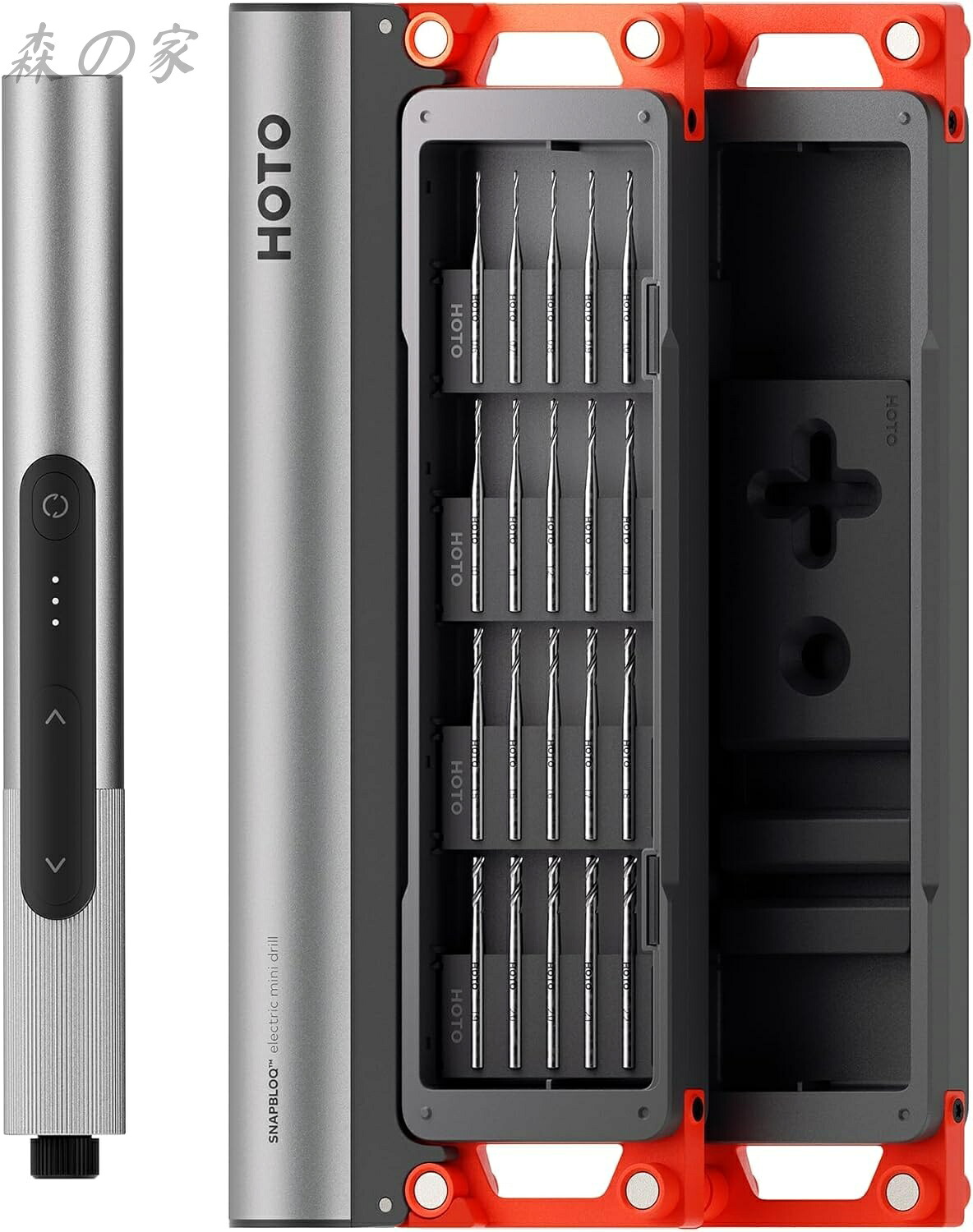 【送料無料】SNAPBLOQ シリーズ ペン型電動工具セット (電動ミニドリルセット) 工具セット 20本 M2高速度鋼 ドリルビット 電動ドリル 穴あけ 金属 木工 アルミニウム合金ケース コンパクト 軽量 DIYクラフト プレゼント 男性 父 父の日｜森の家