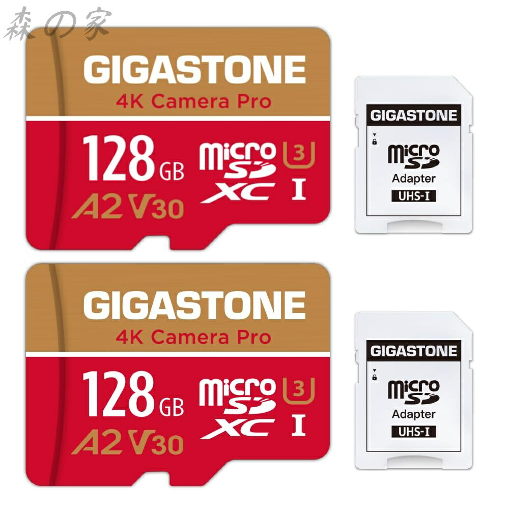 【送料無料】マイクロsdカード 128GB 2個セット 4K Camera Pro microSDXC UHS-I A2 V30 U3 C10 100MB/s Ultra HD 4K ビデオ録画 Gopro インスタ360 アクションカメラ
