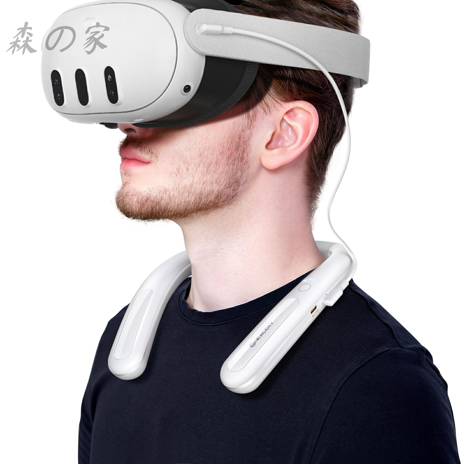 【送料無料】VRゴーグル用 バッテリーパック 10000mAh VRゴーグル チャージャー アクセサリー 首かけ式 モバイルバッテリー PD急速充電器 3～5時間ゲームでき Pico 4/4