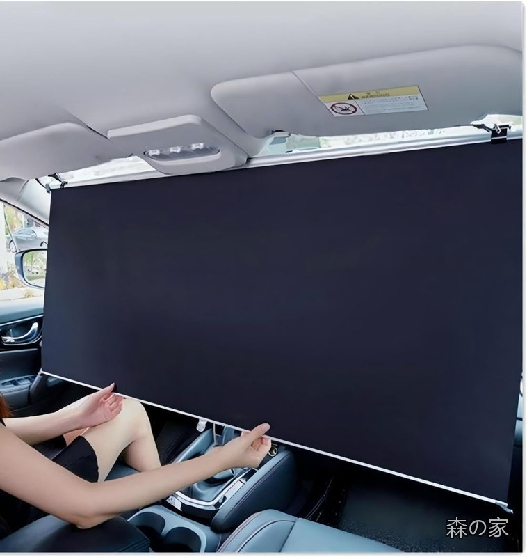 【送料無料】ロール式 軽自動車シンシェードさんしえーど 常時取付型 フロント ロールスクリーン 自動巻き上げ 遮光 日除け 駐車 車中泊 (120CM)|森の家