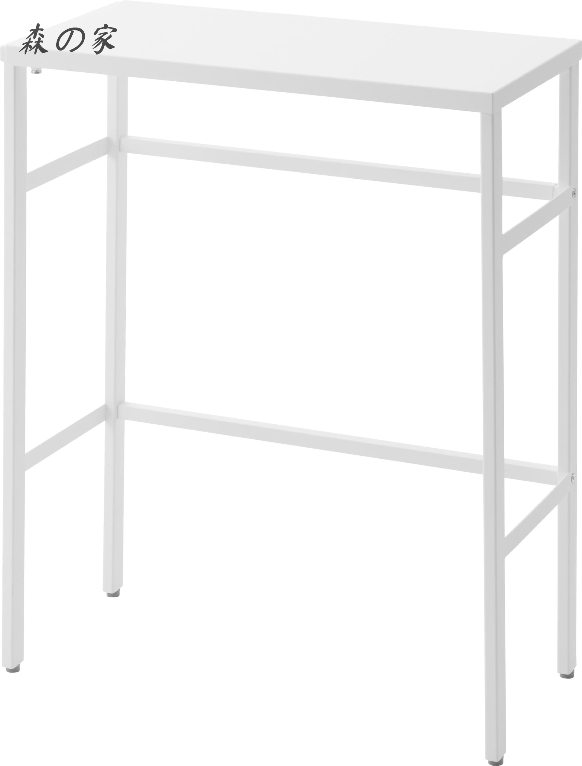 【送料無料】伸縮 ペットケージ 上 ラック ホワイト 約W58.5～107×D26×H67cm タワー tower コンソールテーブル サイドテーブル 4086
