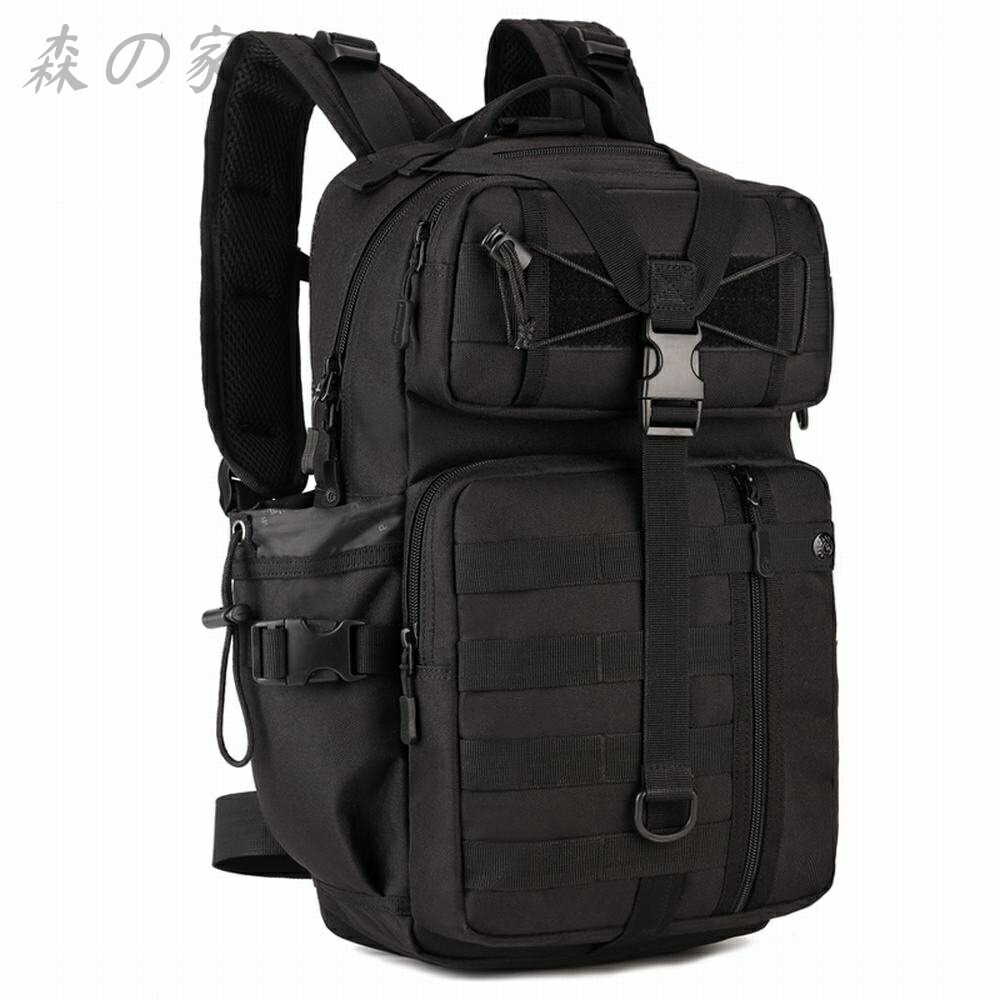 【送料無料】IKKI] 30L 全6色 迷彩 水筒ポーチ付き 防水耐震 Molleモール対応 戦術 リュックサック アウトドア バックパック ミリタリー デイパック