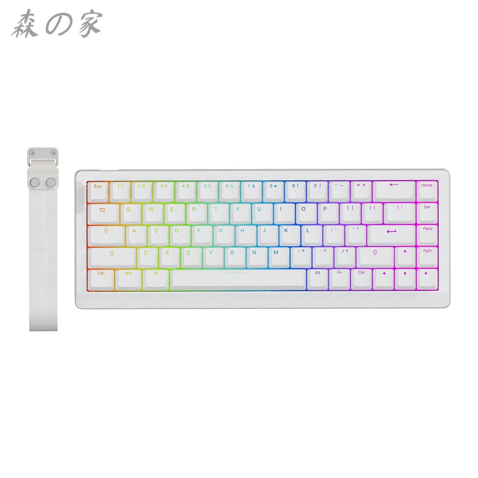 【送料無料】HE68 Lite ホール効果マグネットゲーミングキーボード 8000Hzポーリングレート&128Kスキャンレート 0.01mm調整可能なトリガー 0.125ミリ秒のレイテンシー 5層防音構造 スナップキー SOCD A-RGB 有線接続 Mac対応ソフトウェア (White)