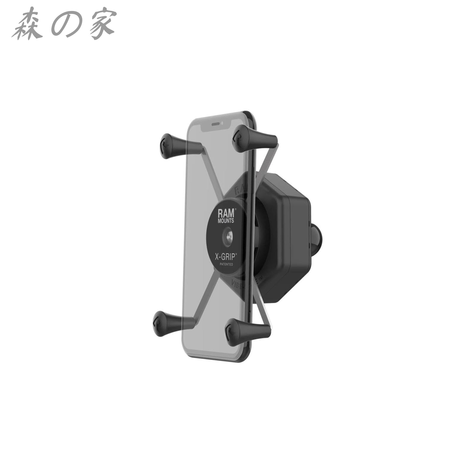 【送料無料】Mounts) 防振Xグリップ(M)スマホホルダー テザー付 1インチボール 【Vibe-Safe】 RAM-HOL-UN10B-462